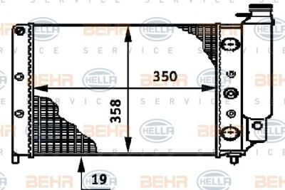 Hella 8MK 376 719-311 радиатор, охлаждение двигателя на RENAULT 21 универсал (K48_)