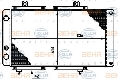 Hella 8MK 376 720-071 радиатор, охлаждение двигателя на FIAT DUCATO фургон (290)