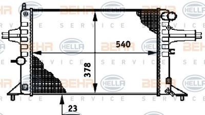 Hella 8MK 376 720-421 радиатор, охлаждение двигателя на OPEL ASTRA G универсал (F35_)
