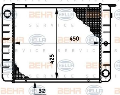 Hella 8MK 376 720-681 радиатор, охлаждение двигателя на VOLVO 240 Kombi (P245)