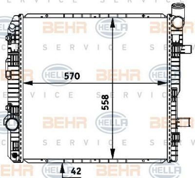 Hella 8MK 376 721-251 радиатор, охлаждение двигателя на MERCEDES-BENZ VARIO автобус