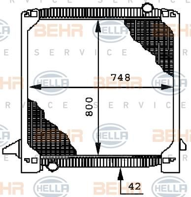 Hella 8MK 376 721-591 радиатор, охлаждение двигателя на IVECO EuroStar