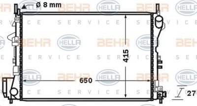 Hella 8MK 376 726-771 радиатор, охлаждение двигателя на OPEL VECTRA C универсал
