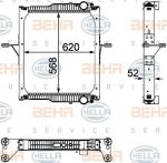 Hella 8MK 376 733-731 радиатор, охлаждение двигателя на RENAULT TRUCKS Midlum