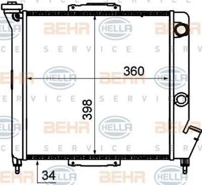 Hella 8MK 376 735-031 радиатор, охлаждение двигателя на RENAULT SUPER 5 (B/C40_)