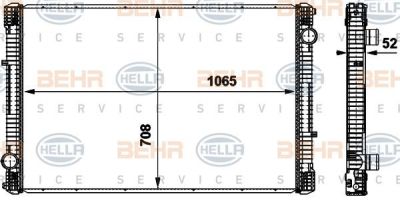 Hella 8MK 376 737-071 радиатор, охлаждение двигателя на MERCEDES-BENZ TRAVEGO (O 580)