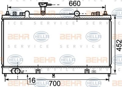 Hella 8MK 376 750-281 радиатор, охлаждение двигателя на MAZDA 6 (GG)
