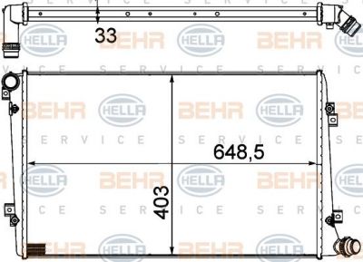 Hella 8MK 376 756-701 радиатор, охлаждение двигателя на SKODA OCTAVIA Combi (1Z5)