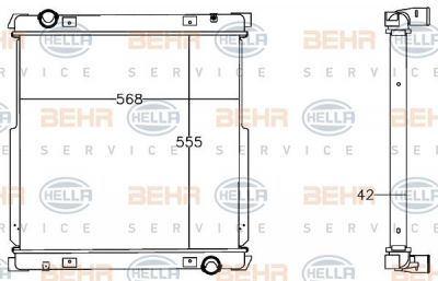 Hella 8MK 376 758-011 радиатор, охлаждение двигателя на IVECO EuroCargo