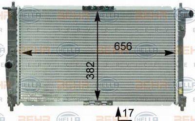 Hella 8MK 376 762-581 радиатор, охлаждение двигателя на DAEWOO ORION универсал (KLAJ)