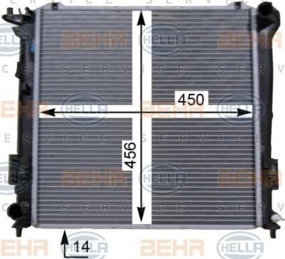Hella 8MK 376 763-321 радиатор, охлаждение двигателя на KIA CEE'D SW (ED)