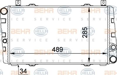 Hella 8MK 376 764-071 радиатор, охлаждение двигателя на SKODA FELICIA II (6U1)