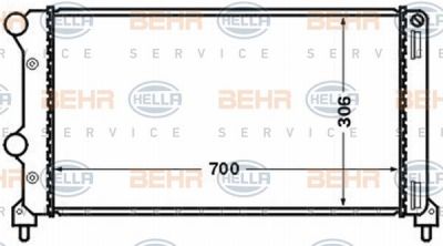 Hella 8MK 376 767-701 радиатор, охлаждение двигателя на FIAT DOBLO вэн (223, 119)