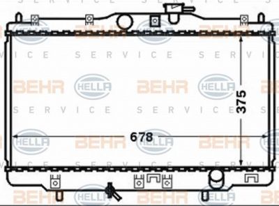 Hella 8MK 376 768-261 радиатор, охлаждение двигателя на HONDA ACCORD VI (CG, CK)