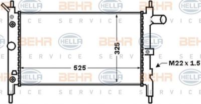 Hella 8MK 376 771-051 радиатор, охлаждение двигателя на OPEL ASTRA F Наклонная задняя часть (53_, 54_, 58_, 59_)