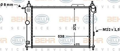 Hella 8MK 376 771-061 радиатор, охлаждение двигателя на OPEL ASTRA F (56_, 57_)