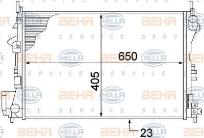 Hella 8MK 376 771-201 радиатор, охлаждение двигателя на SAAB 9-3 кабрио (YS3F)