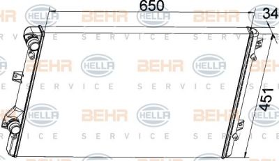 Hella 8MK 376 774-034 радиатор, охлаждение двигателя на VW PASSAT Variant (365)