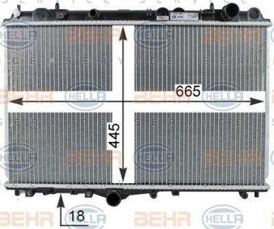 Hella 8MK 376 774-131 радиатор, охлаждение двигателя на VOLVO V40 универсал (VW)