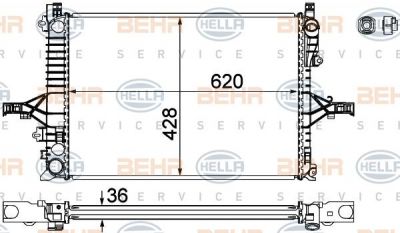 Hella 8MK 376 774-221 радиатор, охлаждение двигателя на VOLVO S80 I (TS, XY)