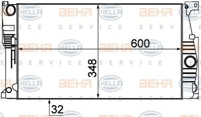 Hella 8MK 376 791-771 радиатор, охлаждение двигателя на 1 (F20)