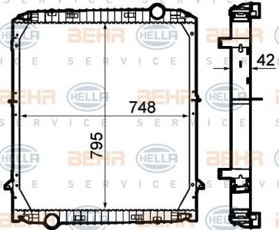 Hella 8MK 376 792-111 радиатор, охлаждение двигателя на IVECO EuroTech MP
