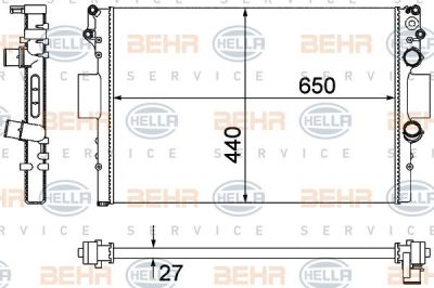 Hella 8MK 376 900-231 радиатор, охлаждение двигателя на IVECO DAILY III фургон/универсал