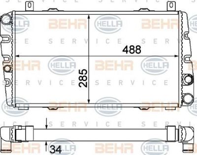 Hella 8MK 376 901-041 радиатор, охлаждение двигателя на SKODA FELICIA II (6U1)