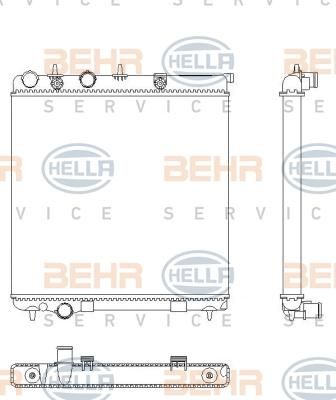 Hella 8MK 376 901-071 радиатор, охлаждение двигателя на PEUGEOT 208