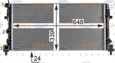 Hella 8MK 376 902-014 радиатор, охлаждение двигателя на SKODA FABIA
