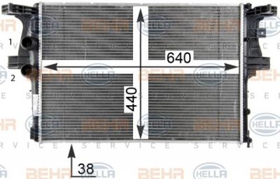 Hella 8MK 376 903-601 радиатор, охлаждение двигателя на IVECO DAILY V c бортовой платформой/ходовая часть