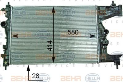 Hella 8MK 376 910-221 радиатор, охлаждение двигателя на OPEL ASTRA J Sports Tourer