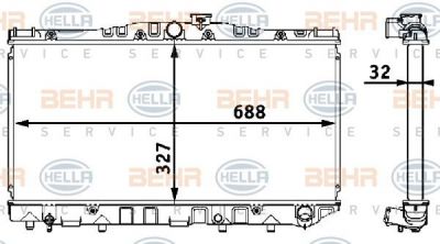 HELLA Радиатор охдаждения двига... (8mk376708-181)