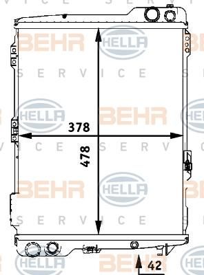 HELLA Радиатор A80 2,3 91-94 МКПП,+АС (893121251G, 8MK376711-281)