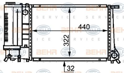 HELLA Радиатор двигателя 8MK376717-464 (8MK376717-464)