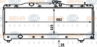 HELLA Радиатор двигателя 8MK376718-351 (8MK376718-351)