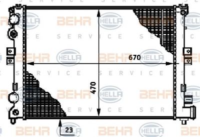 HELLA Радиатор двигателя 8MK376719-471 (8MK376719-471)