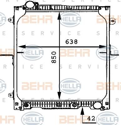 HELLA Радиатор охлаждения MB SK (8MK376721-171)