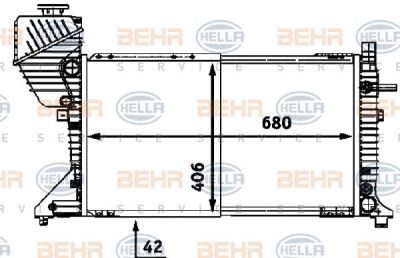 HELLA Радиатор охлаждения MB Sprinter (8MK376721-631)