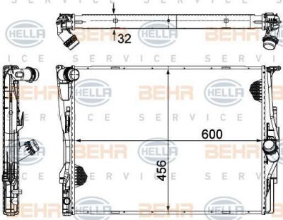 HELLA Радиатор охлаждения двига... (8mk376754-071)