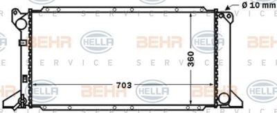 HELLA 8MK 376 768-181_!радиатор Ford Transit 2.5D/TD 94-00 (8MK376768-181)