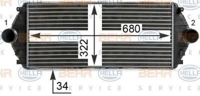 Hella 8ML 376 700-544 интеркулер на PEUGEOT 806 (221)