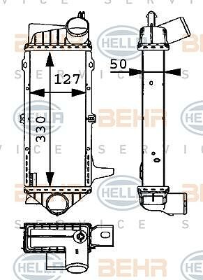 Hella 8ML 376 723-111 интеркулер на FORD SCORPIO I (GAE, GGE)