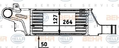 Hella 8ML 376 723-201 интеркулер на OPEL CORSA C (F08, F68)