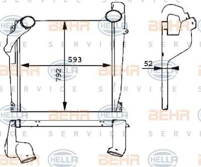 Hella 8ML 376 724-021 интеркулер на MERCEDES-BENZ SK