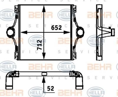 Hella 8ML 376 724-101 интеркулер на IVECO EuroStar