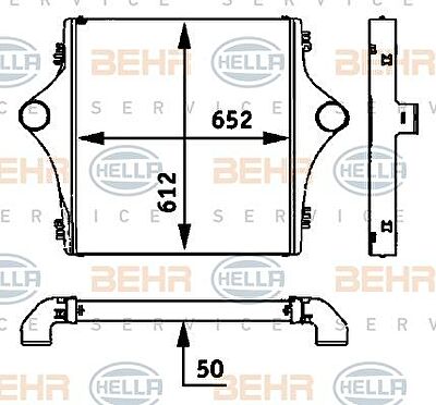 Hella 8ML 376 724-201 интеркулер на MAN E 2000