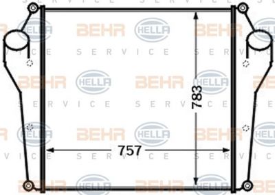 Hella 8ML 376 727-541 интеркулер на RENAULT TRUCKS Magnum