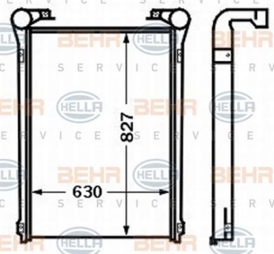 Hella 8ML 376 727-611 интеркулер на RENAULT TRUCKS Premium