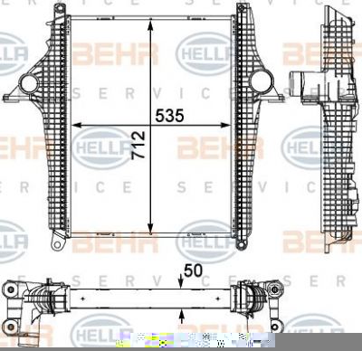 Hella 8ML 376 733-401 интеркулер на MAN TGM